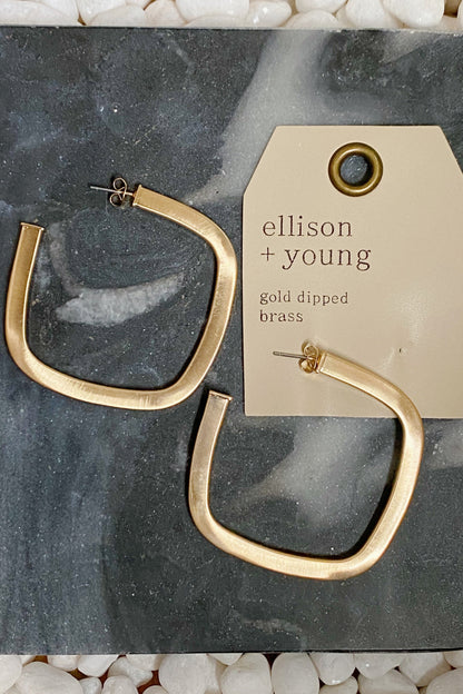 Overall Luxe Square Hoop Earrings