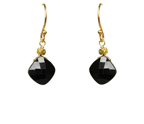 Black Spinel Drop Earrings